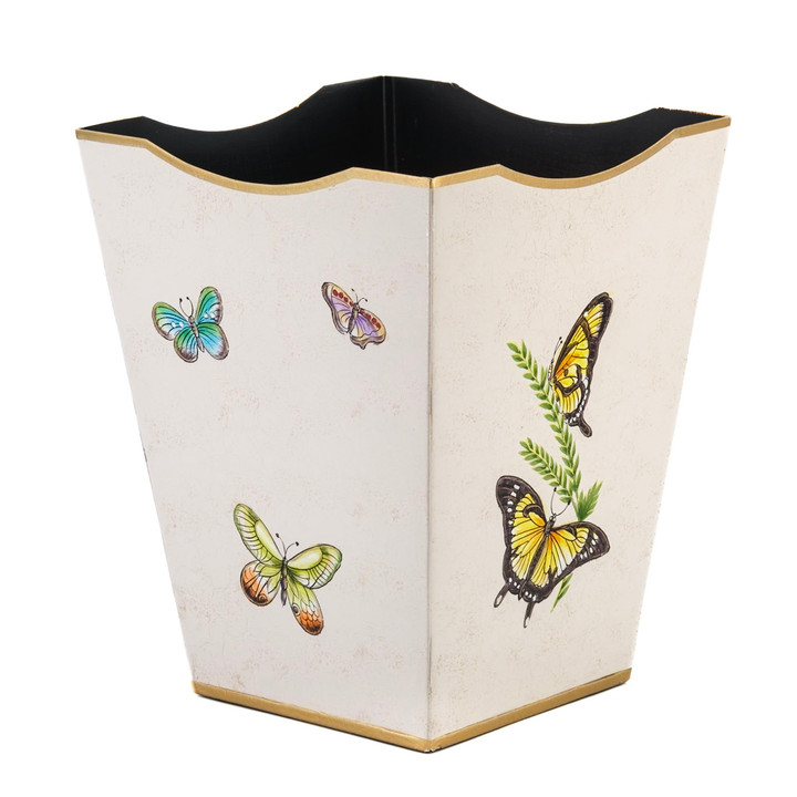 Square Tapered Waste Paper Bin- Blush Ivory
