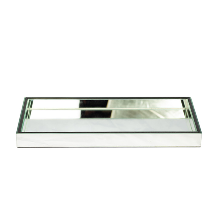 Clear Mirror Gold Spa Tray