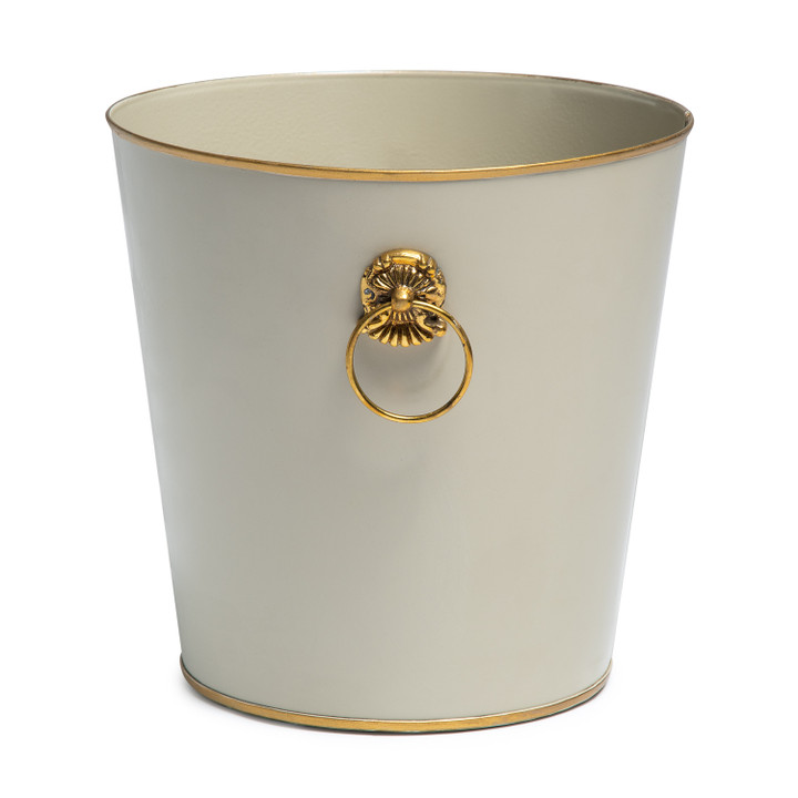 Milano Waste Paper Basket - Pebble Hue (side)
