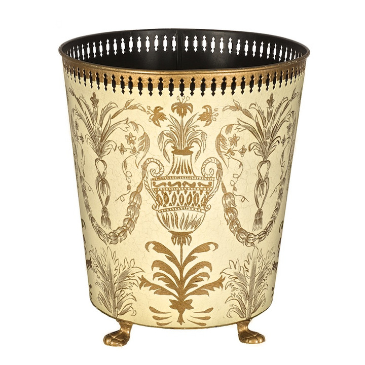 Ivory Festoon Waste Paper Bin 