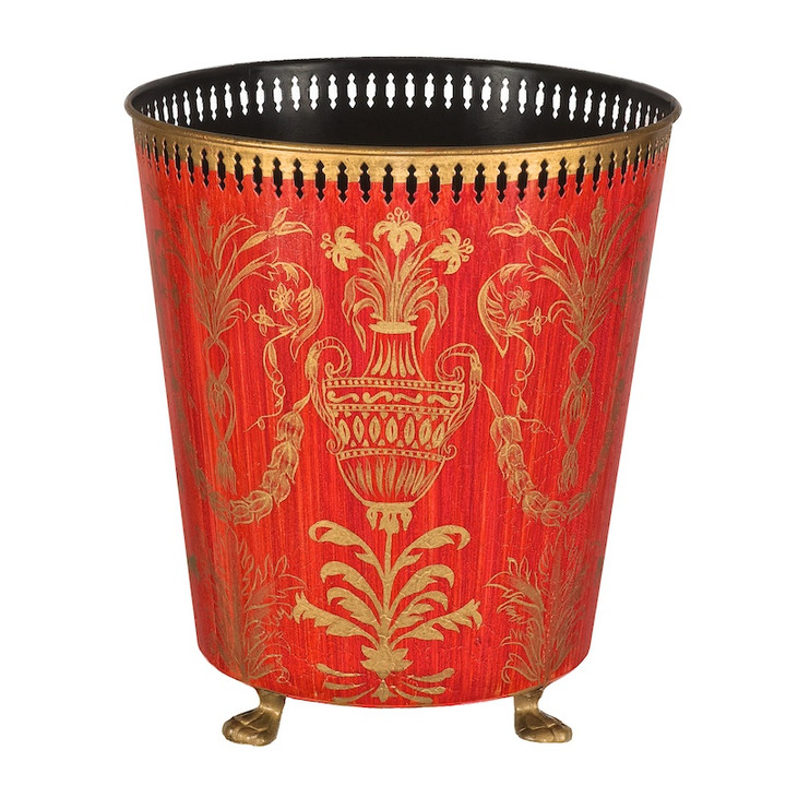 Red/Orange Festoon Waste Paper Bin 