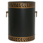 Grecian Leaves Waste Paper Bin - Black