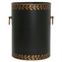 Grecian Leaves Waste Paper Bin - Black