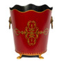 Rococo Red  Waste Paper Bin - front view