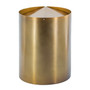 Swing Lid Waste Paper Bin in Brushed Brass - side view