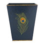 Peacock Waste Paper Bin - Mid-night Blue