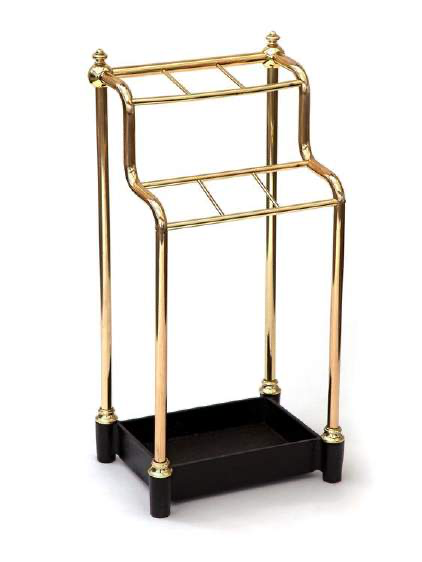 Tiered Brass Umbrella Stick Stand 