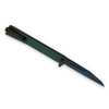 Ocaso Knives BSAAGWB Solstice - Wharncliffe Black Blade & Antique Green Titanium Handle