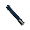 Ocaso Knives BSAABWS Solstice - Satin Wharncliffe Blade with Antique Blue Titanium Handle