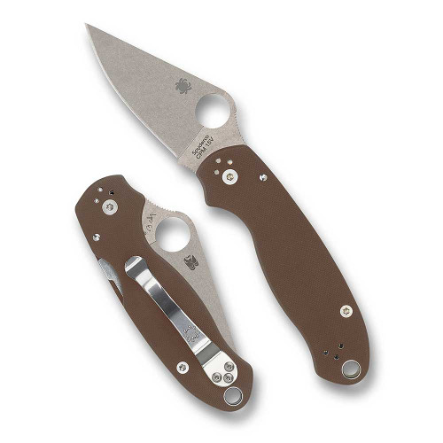 Spyderco Para 3 Brown G-10 CPM 15V Sprint Run Folding Knife
