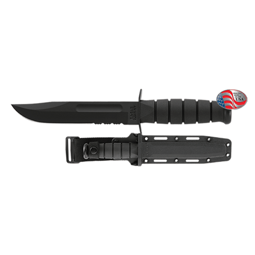 KA-BAR Full-Size Black Serrated Edge Knife