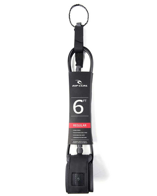 6'0 Regular Surf Leash - Black