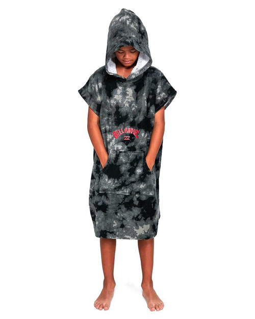 Boys Hooded Towel Tie Dye Blk