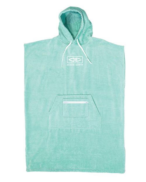 O&E Ladies Hooded Poncho - Mint