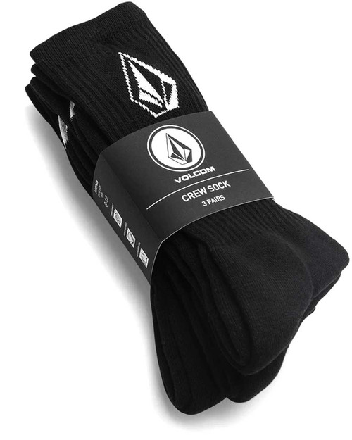 Full Stone Sock 3pk - Black