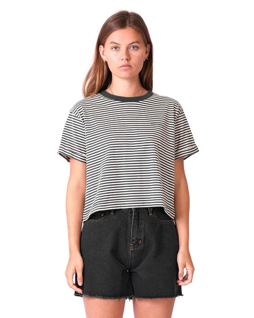 Ziggy Tee - Green/Cream