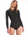 Salty Dayz Ladies Front Zip LS Spring - Black