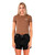 Ribbed Ladies Tee - Mocha