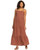 Floral Way Womens Maxi Dress - Rustic Brown