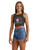 Free The Mind Girls Cropped Top - Black Sands