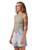 Heart Ribbed Singlet - Light Olive