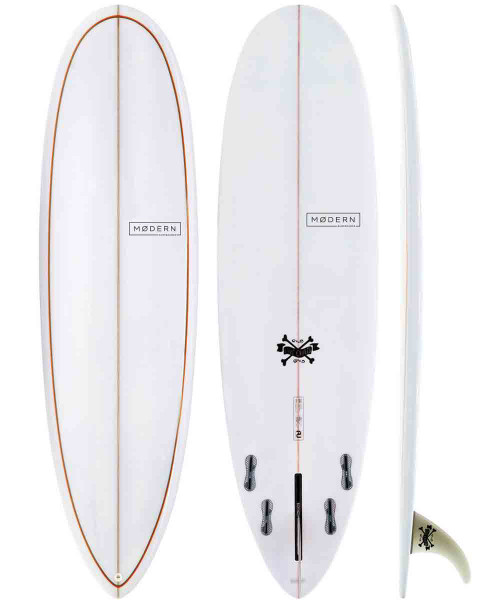 6'4" MD Love Child PU- Grey Org Pinlines