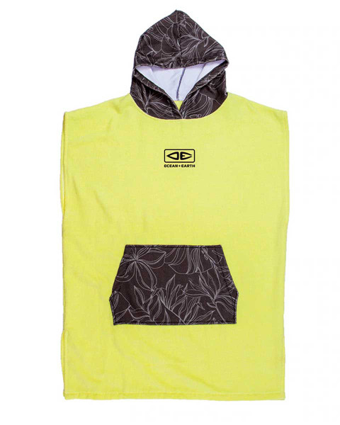 O&E Youth Hooded Poncho Lime