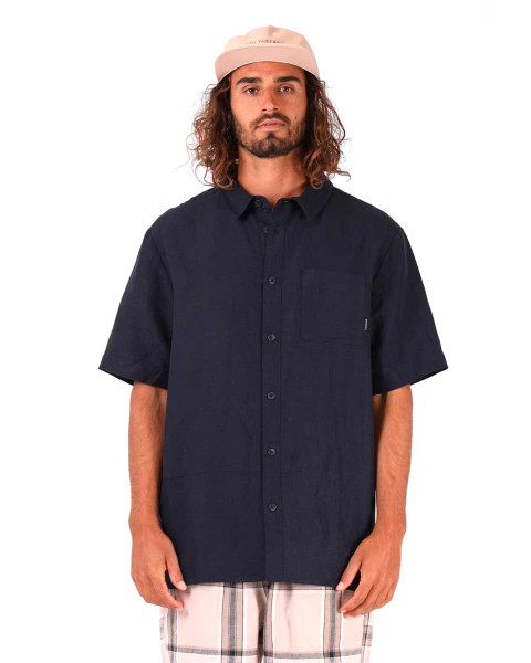 Linen S/S Shirt - Ink