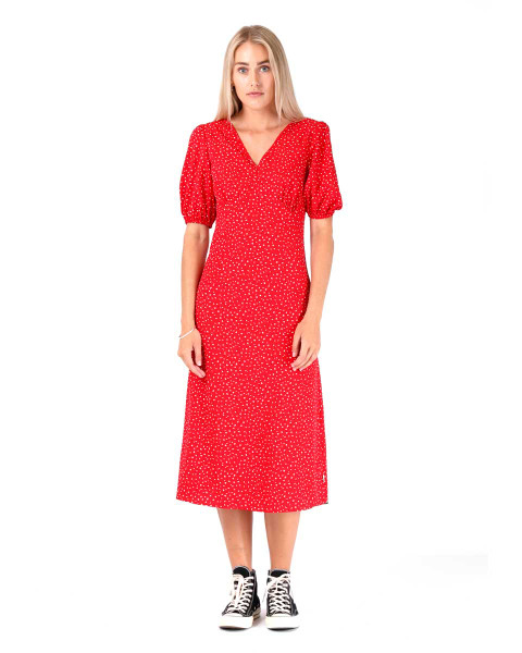 Rubi Midi Dress - Red