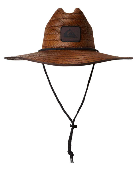 Dredged Mens Straw Hat - Dark Brown