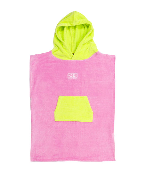 Toddlers Hooded Poncho Pink