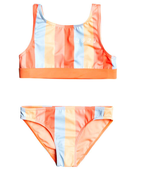 Pretty Sunrise Crop Top Set - Cerulean TW Stripe