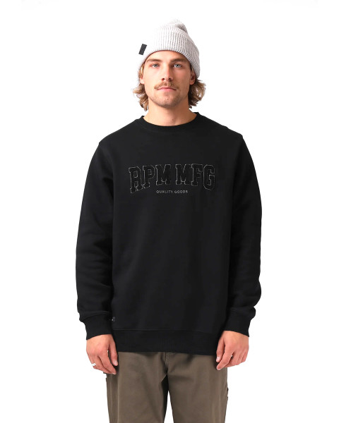 Yale Applique Crew - Black