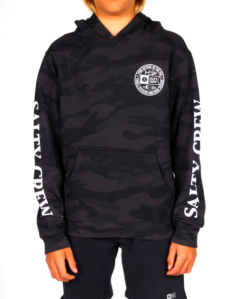 Legends Boys Hood Fleece - Black Camo