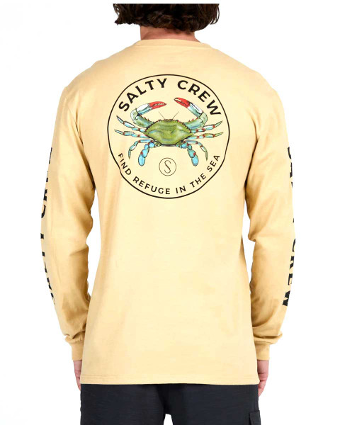 Blue Crabber Premium L/S Tee - Camel