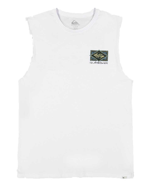 Back Flash Muscle Tee - White