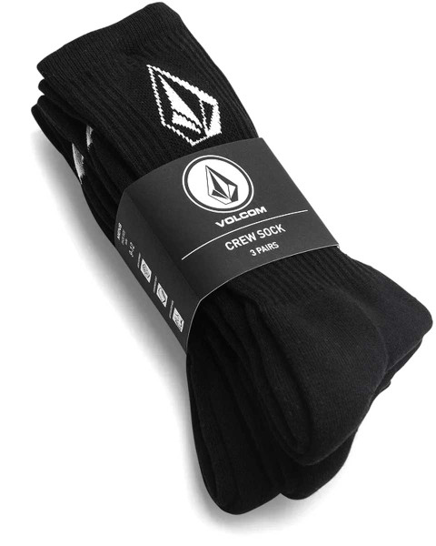 Full Stone Sock 3pk - Black