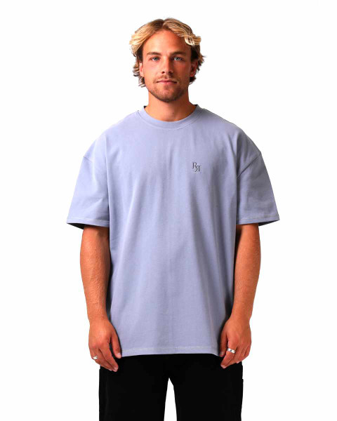 Sanded OS Tee - Dusty Blue
