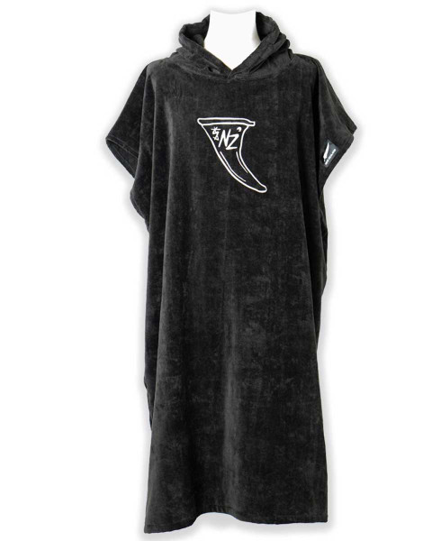 Fin Logo Hooded Towel - Black