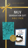 NKJV, Graduation Gift, Bible Pack for Her, Blue, Red Letter Edition Cover