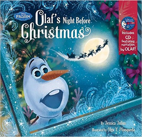 Frozen Olaf's Night Before Christmas Book & CD Cover