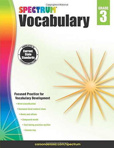 Spectrum Vocabulary, Grade 3 Cover