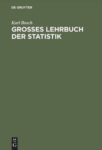 Großes Lehrbuch der Statistik book cover by Karl Bosch