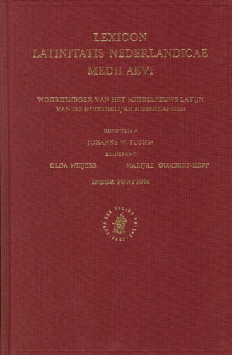 Supplement: Woordenboek van het Middeleeuws Latijn van de Noordelijke Nederlanden [9789004146440]