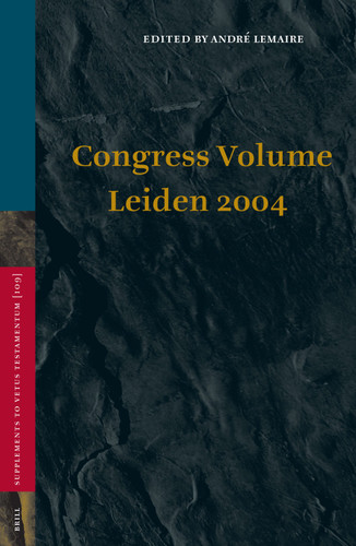 Congress Volume Leiden 2004 [9789004149137]