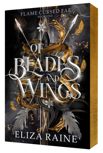 Of Blades and Wings (Flame Cursed Fae) book cover by Eliza Raine