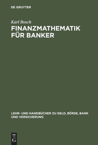 Finanzmathematik für Banker book cover by Karl Bosch