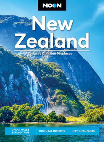 Moon New Zealand: Great Walks & Road Trips, Cultural Insights, National Parks (Moon Asia & Pacific Travel Guide) book cover by Jamie Christian Desplaces, Moon Travel Guides