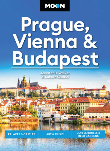 Moon Prague, Vienna & Budapest: Palaces & Castles, Art & Music, Coffeehouses & Beer Gardens (Moon Europe Travel Guide) book cover by Jennifer D. Walker, Auburn Scallon, Moon Travel Guides