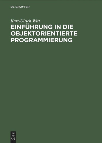 Einführung in die objektorientierte Programmierung [9783486216158]